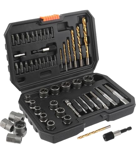Mayouko 14-teiliges Dreh-Schlag-Steckschlüssel-Set – Für Beschädigte & Verrostete Schrauben