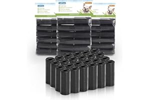 Nobleza Dog Poo Bags, 1080 Extra Thick and Large Pick Up Dog Poop Bags 72 Rolls, Leak-proof Unscented Waste Poo Bags for Dogs Measures 23 x 32 cm, Black