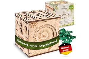 INSCAPE Maya´s Myths - Caja de rompecabezas, sala de escape en una caja, caja de pistas, cajas de rompecabezas de regalo para adultos con compartimentos ocultos, rompecabezas de sala de escape