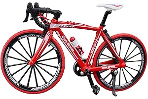 TGUS Fahrrad Modell, Simulation Fahrrad Dekoration, Mountainbike Modell, Miniatur Legierung Rennrad, Metall Druckguss Spielzeug, Ornamente für Fahrradliebhaber (Rot)