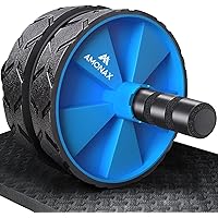 Amonax Ruota Addominali Rotella Rullo Workout Convertibile Con Grande Tappetino Per Esercizi Di Rollout Abs, Ab Roller Wheel 