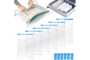 Tekenewbse 6 Stück Vakuumbeutel für Kleidung, Vakuumbeutel Vacuum Bags for Clothing 60×40Cm, Vakuumierbeutel Reise, Vakumierergerät Beutel, Aufbewahrungsbeutel, Vakuum Storage Vaccumiertüten Travel