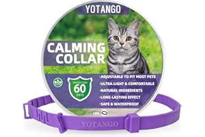 YOTANGO Collare Calmante per Gatti, Collari Calmanti ai Feromoni, Impermeabile Collare Calmante ai Feromoni per Gatti, Naturale Feromoni 60 Giorni Collare Anti-Ansia per Gattini di Taglia e Grande Viola