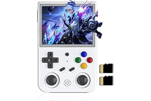 MENGTECH RG353V Pocket Console pantalla táctil IPS de 3,5 pulgadas, Dual OS Android 11 and Linux System, Support 5G WiFi 4.2 Bluetooth Moonlight Streaming HDMI Output Built-in 64G SD Card, Bianco