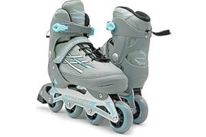 Scale Sports - Adjustable Inline Roller Skates for Adult and Teenagers XL (41–44) UK 7.5–9.5 – Comfortable Stylish Design with ABEC-7 Bearings, Ideal for Beginners, Women, Boys and Girls