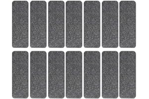 RASHION 14PCS Carpet Stair Treads Mats Floor Mat Protection Cover Step Staircase (Dark Gray)