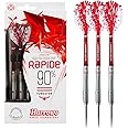 Harrows Rapide 90% Tungsten Steel Tip Darts Set (22g), High Precision Grip Darts, Available in a Range of Weights (16-26g)
