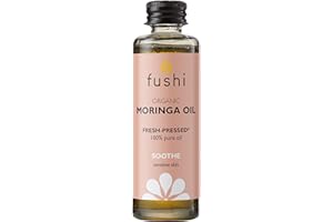 Fushi Moringa Seed Oil, Virgin & Fresh-Pressed, Best for Dry Skin, Redness, Fine Lines, Moisturising, Antibacterial, Antioxidant, Nourishing & Anti-ageing, Ethical, Vegan & Made in The UK, 50 ml