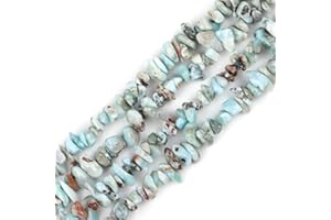 GEM-INSIDE CREATE YOUR OWN FASHION 6 – 7 mm Freeform piedra Larimar Chips cuentas Strand 34 "perlas de bisutería
