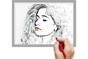 ANBOBO LED Light Box, A4 Wireless Battery Powered Light Pad Artcraft Tracing Pad Light Box Dimmable Brightness Rechargeable Light Board for Artists Drawing Sketching Animation Stencilling X-ray Viewing