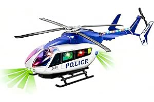 SGM Electric Police Helicopter Toy for Kids - Light & Music Features, Battery-Operated, Fun Police Helicopter with Realistic Sounds and Lights, Ideal for Boys & Girls-3688B