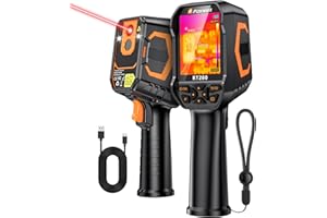 FOXWELL Wärmebildkamera RT280, 240x180 TISR-Auflösung, -20°C bis 550°C, 25Hz, Thermokamera mit Laser, 2,8“LCD Bildschirm tragbare Infrarotkamera, 32GB Speicher, PC-Analyse, Videoaufzeichnung
