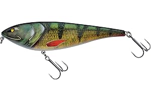 Berkley Zilla Glider Pike Fishing Lure - Slow Sinking Glide Bait with Fusion 19 Treble Hooks - Erratic Action with extreme Loud Rattle - Lead Free