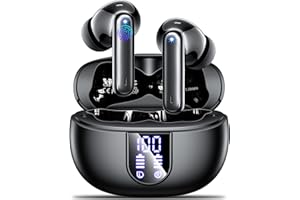 MONYHIGH Auriculares Inalámbricos,Auriculares Bluetooth 5.3 in Ear con 4 HD Microfono, 2024 Cascos Inalambricos HiFi Estéreo con Cancelación de Ruido ENC, Pantalla LED,42 Horas de Reproducción,IPX7 Impermeable