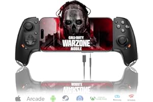 KOIIKO Type C Mobile Gaming Controller for Android & iPhone 17/16/15 Series(USB-C), Phone Controller with Hall Joysticks & Triggers, Remote Play/Xbox Streaming/Cloud Game/COD, 3.5mm Audio Jack -Black