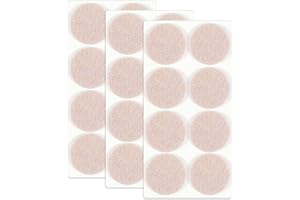 HNR 40mm Almohadillas de Fieltro para Muebles - 24 Piezas - 3 mm de Grosor, Protectores Adhesivos para Suelos de Madera (Beige)
