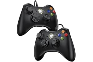 Diswoe Controller 2er Pack für PC Xbox 360, PC Controllers 2er Pack Wired USB Gamepad mit Kabel Joystick USB Joysick Gamepad for Win7/8/10/XP