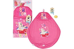 BABY born ensemble de Serviette de Bain à Capuche 43 cm - pour les Tout-Petits Âgés de 3 ans et plus - Adapté aux Petites Mains - Comprend une Serviette et un Savon Artificiel