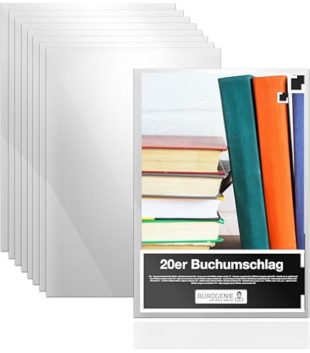 Copertine Per Libri DIN A4 Trasparenti - Confezione Da 10, Per Scuola E Ufficio
