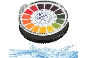 ECENCE 1 szt. paski pH w rolce, zakres pomiarowy 0-14, papierki uniwersalne wskaźnikowe lakmusowe, test kwasowy do akwariów, woda pitna