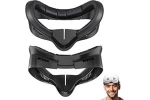 Almohadilla Facial de Realidad Virtual, Interfaz Facial Compatible con Accesorios Meta/Oculus Quest 3S, Almohadilla Facial de PU Suave como Repuesto para Quest 3S