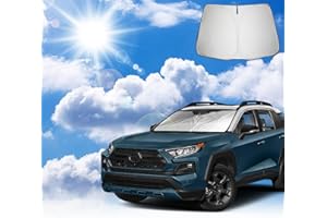 Coleya Pare-Soleil Auto Compatible avec Toyota RAV4 XA50 2019-2025, RAV4 Couverture pour Pare-Brise Avant, Toyota RAV4 Accessoires Protection Solaire, Pliable, Bloque Rayons UV