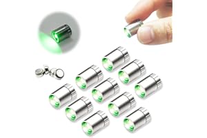 SUZEYAR 10 pcs Miniature Led Lights,Tiny Lights for Hand Craft/DIY,Miniature Lights Battery Powered, Dollhouse Light,Miniature Lights for Toy Brick Building Blocks- 10 Pack (Green)
