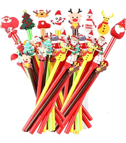 60 Stylos Canne à Sucre De Noël - 17 Cm, Encre Noire 0,7 Mm - Déco Et Cadeau De Fête