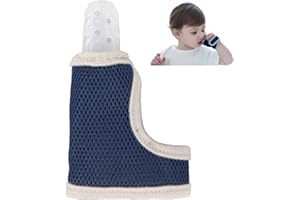 JIAWU Daumenlutschstopp für Kinder, Silikon-Daumenschutz Zum Stoppen des Daumenlutschens, Verstellbarer und Atmungsaktiver Daumenlutschschutz, Kinder-Fingerschutz Zum Stoppen (Transparent)