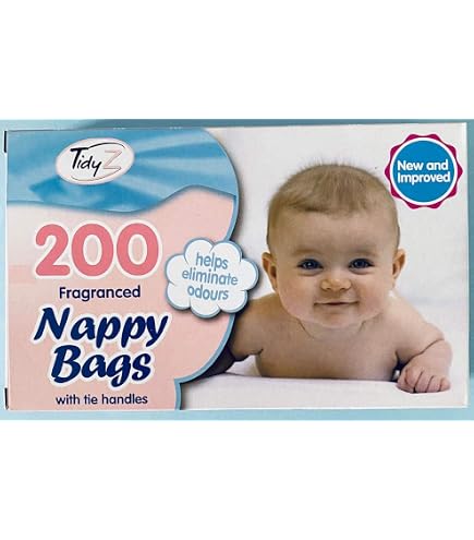 Lot De 4 Paquets De 200 Sacs à Couches Jetables DIVCHI - Antibactérien, Parfumé Et Facile à Nouer
