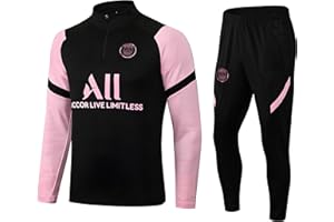 Kobzio chándal fútbol PSG hombre, equipacion futbol hombre chandal PSG 2023/2024 entrenamiento de fútbol para adultos Paris, adecuada para hombres y mujeres en primavera y otoño