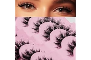 AKARABEAUTYLASHES AKARA Ciglia finte Naturali 7 Coppie 3D Volume Russo False Mink (Russian-R05)