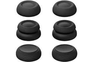 Savage Raven by Skull & Co. Skin, CQC und FPS Daumengriff-Set Joystick-Kappe Analog-Stick-Kappe für PlayStation Portal - Schwarz, 3 Paare(6Stk)