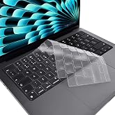 NovStrap MacBook Air 13.6 ile Uyumlu Klavye Koruyucu T&uuml;rk&ccedil;e Q Şeffaf Silikon &ndash; A2681 M2, A3113 M3, A3240 M4, A3449 M5