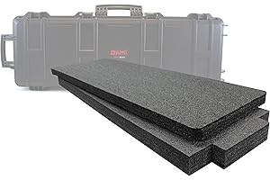 ‎SHADOW FOAM Shadow Foam Einlagen für Nuprol Extra großer Hartschalenkoffer | Cut and Peel Schaumstoffeinsätze für XL Nuprol Airsoft Cases, Softair Organisation & Organizer (schwarz)