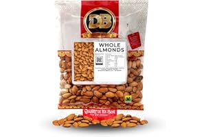 GINCO Almonds 1KG Whole raw, 100% Raw Whole Almonds, Premium Quality Almonds, Source of Protein and Fiber, Ideal for Keto & Paleo, Natural Whole Almonds