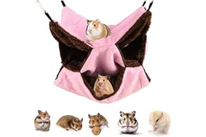 Dyiouxin Hamaca de Animales Pequeños,Hamaca para Mascotas Pequeña,Hamaca Colgante de Animales Pequeños,Hamster Accesorios,Hamaca para Hurones para Mascotas Hámster,Ardilla,Ratón,Rosa