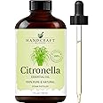 Handcraft Blends Citronella Essential Oil - Huge 118 ml - 100% Pure and Natural - Premium Grade with Glass Dropper