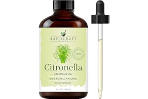 Handcraft Blends Citronella Essential Oil - Huge 118 ml - 100% Pure and Natural - Premium Grade with Glass Dropper