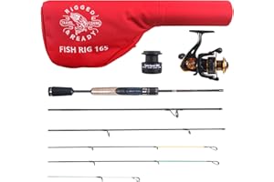 RIGGED & READY TRAVEL FISHING Rigged and Ready Fish Rig Super-Light Compact Travel Rods and Combo. 1 Spinning Multi-section,1 Telescopic Rod,1 Combination,3 Tip Poles & Case. Bass, Trout, Carp, Small Fresh & Saltwater Fishing