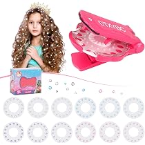 Máquina Trenzadora De Pelo Con Diamantes – Set De 24 Cuentas De Colores, Herramienta De Peinado Creativa, Regalo Para Niñas De 5 A 12 Años