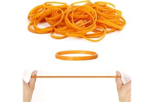 XINGRUN 100 Pezzi Fasce Elastiche in Gomma Siliconica, 60x5mm Elastici Giallo in Gomma, Grande Elastico in Silicone, Elastici in Gomma Larghi per Arte, Scuola, Casa, Ufficio, Cartelline, Libri