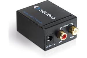 PURELINK sonero AC000 Audio Analog/Digital Konverter 2X Cinch Stereo Audio (L/R) auf Digital Audio (optisch/koaxial)