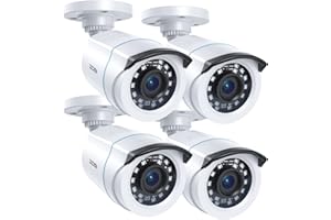 ZOSI 4pcs 1080P Cámara de Vigilancia Exterior para Kit de Cámaras de Seguridad, 20m Visión Nocturna, Modo TVI