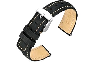 ANNEFIT Genuine Leather Watch Strap for Women, Quick Release Replacement Band 14mm 16mm 18mm 19mm 20mm