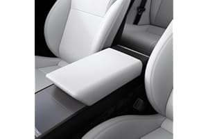 Spigen Tesla Model Y 2025 Juniper y Model 3 Highland 2024 2025 Funda de Cojín para Reposabrazos, Material TPE, Fácil de Instalar, Diseñada para Accesorios Tesla - Blanco