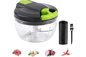 Tritatutto Manuale Da Cucina - Taglia Cipolla, Aglio E Verdure Con Meccanismo A Corda - Foto 5