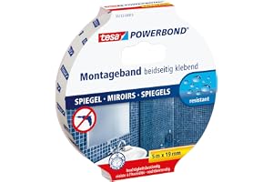 tesa Powerbond MIRROR dubbelsidigt monteringsband - 5 m x 19 mm