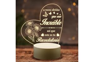 Welsky Regalo Mujer, Regalo Cumpleaños Mujer Led light, Cumpleaños Navidad Día de la Madre Agradecimiento Regalos de Boda para Mamá Amigas Hermana Colega Maestra, Luz Nocturna Acrílica Grabada