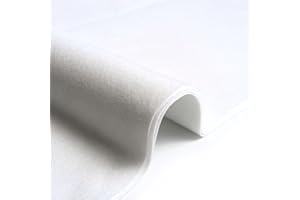 IPEA Filzstoff Weiß - Großes Stück 190 x 100 cm - Made in Italy - Weicher Filz Stoff Uni für Kleidung, Accessoires, Dekorationen, Kreationen, Patchwork - Stoff zum Nähen - Bastelfilz